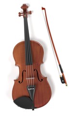 Fototapeta na wymiar 3d rendering of violin musical instrument
