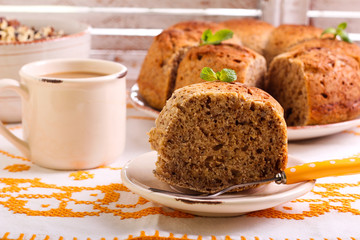 Slice of nutcracker ring cake