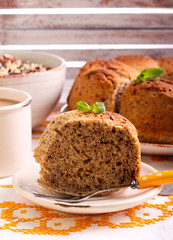 Slice of nutcracker ring cake