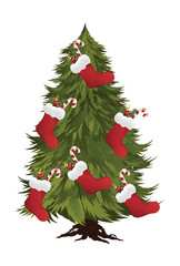 funky modern Christmas trees vector