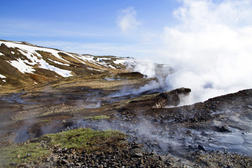 Natural geothermal hot springs, Iceland