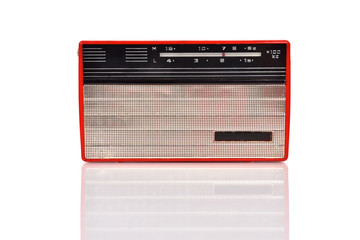 red vintage radio