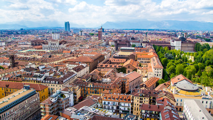 Fototapeta na wymiar Cityscape of Turin in Italy