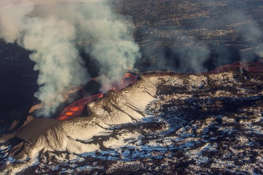 Aerial view of Bardarbunga volcano, Iceland