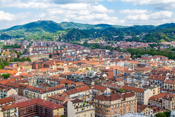 Naklejka na ściany i meble Cityscape of Turin in Italy