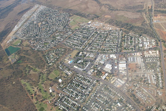 Aerial photography of  Moranbah, Queensland, Australia
