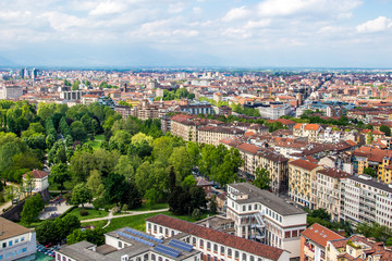 Fototapeta na wymiar Cityscape of Turin in Italy