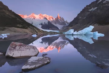 Peel and stick wall murals Fitz Roy Mount Torre (Fitz Roy) at sunrise. Los Glaciares National Park,