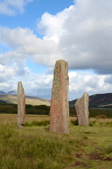 Machrie Standing Stones on the Isle of Arran, one of the 6 stone circles on the moor