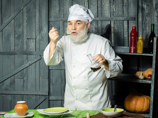 Man cook preparing food