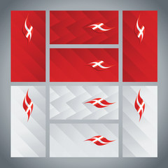 Obraz premium Denmark flag ribbon logo abstract card cover background