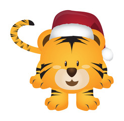 cute animals in santa hats