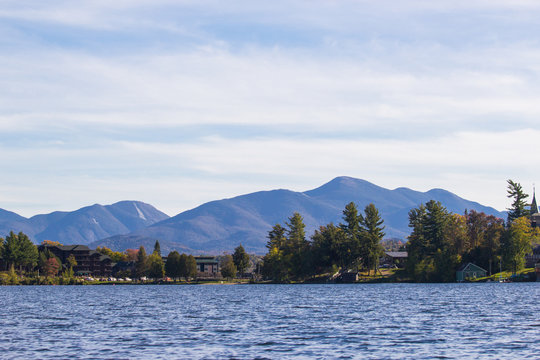 Mirror Lake In Lake Placid, New York.