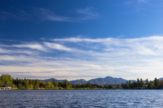 Mirror Lake In Lake Placid, New York.