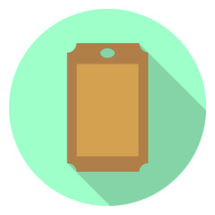 Cutting board long shadow icon