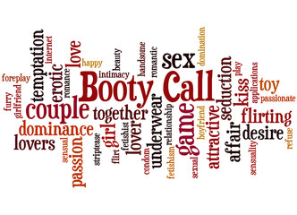 Booty Call, word cloud concept 9