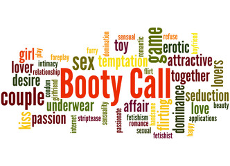 Booty Call, word cloud concept