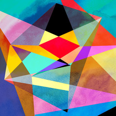 abstract watercolor geometric background