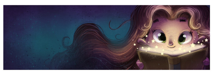 niña con libro de magia © cirodelia