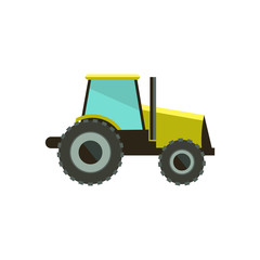 Flat vector illustration tractor icon. Tractor icon art white background. Tractor icon web. Tractor icon best. Tractor icon site. Tractor icon sign. Isolated tractor icon image.