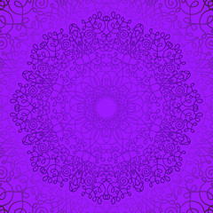 Purple Circle Lace Ornament
