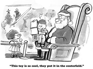 Christmas cartoon about a boy who wants the centerfold.