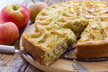 Tasty apple pie homemade