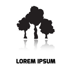Stylized image of several trees as a logo