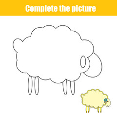 Complete the picture children drawing game