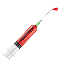 illustration. syringe on white background. 