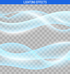 Bright abstract waves. Abstract waves isolated with transparensy. The effect of the wave . Design element .