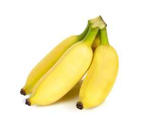 Yellow banana isolated on white background
