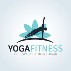 Yoga logo.fitness and spa logo template.