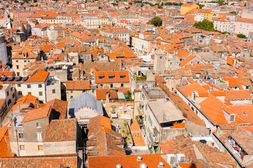 Split, Croatia west aerial view