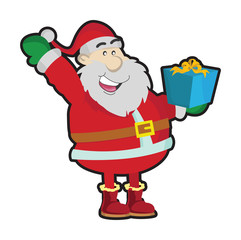 here comes Santa vector art