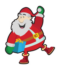 here comes Santa vector art