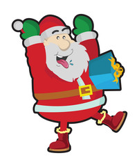 here comes Santa vector art