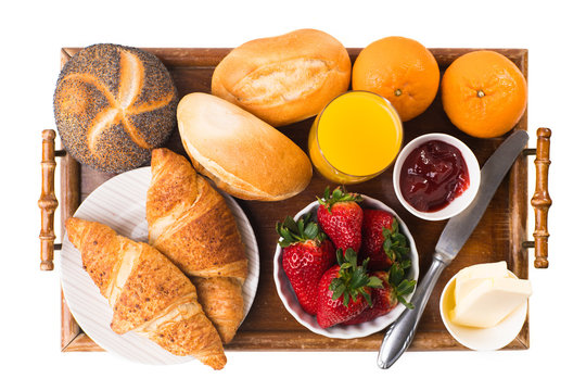 Tablett mit Fr&uuml;hst&uuml;ck 