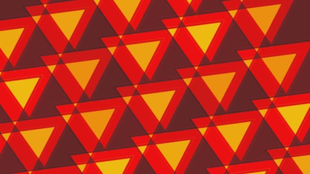 geometric red yellow triangles abstract motion background