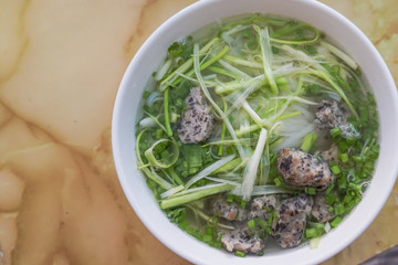 Pho chicken and pork delicious is a famous Vietnamese food
