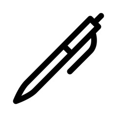 Signing pen or writers pen line art icon for apps and websites