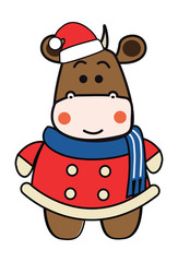 cute animals celebrating Christmas