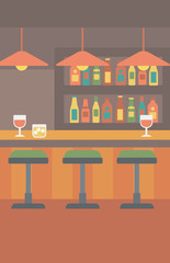 Background of bar counter.
