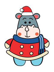 cute animals celebrating Christmas