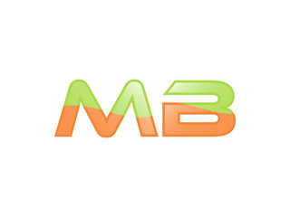 Green Orange shiny MB letters