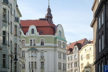 Ornate apartment blocks in Prague