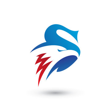 Eagle Head Letter S Logo