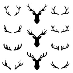 collection set deer head