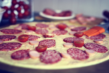 Pizza toppings macro prepare