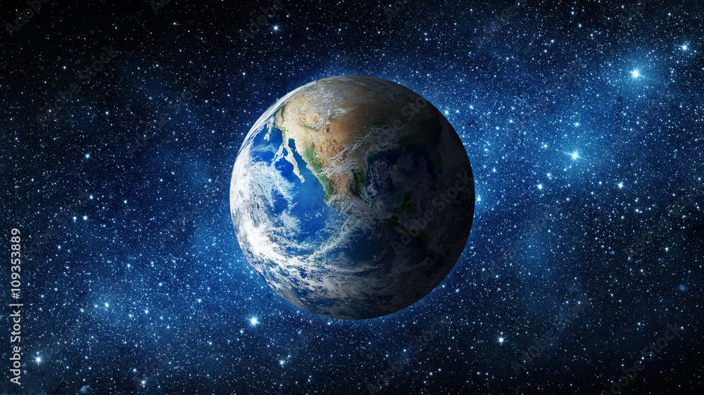 Canvas Prints earth and galaxy. elements of this image furnished by nasa.